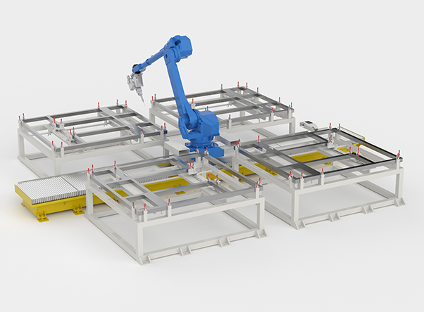 Ground-mounted Robot Aluminum Alloy Window Laser Welding Workstation